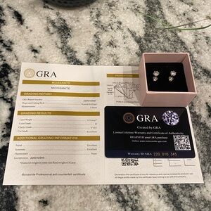 Moissanite Silver Stud Earrings